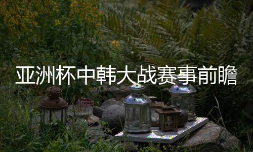 亚洲杯中韩大战赛事前瞻 国足将身穿新款白色球衣亮相