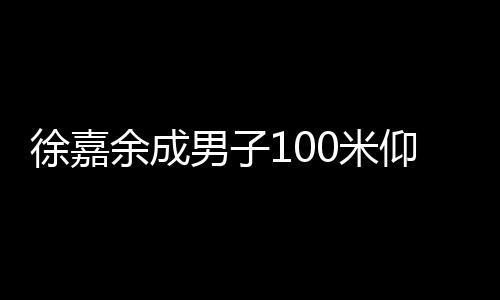 徐嘉余成男子100米仰泳世界第一人 跟孙杨比不遑多让